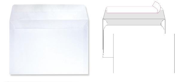 Koverta C5 162X229 80g bela samolepljiva 25 komada