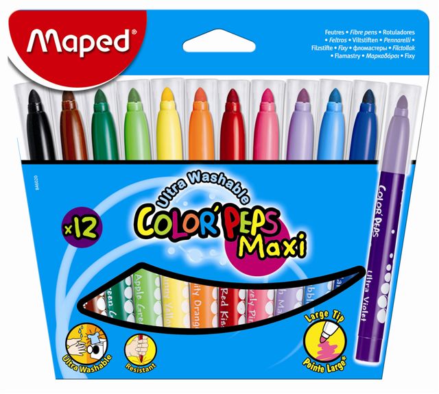 Flomasteri za vrtić MAXI 1/12 COLOR' PEPS Maped