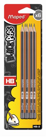 Grafitne olovke Black Pep's HB blister 1/6 Maped