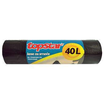 Kese za smeće 40l sa trakom za vezivanje ldpe 55x60cm 12/1 Top star
