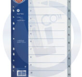 Pregrada plastična A4 brojevi 1-10 Noki 59210 siva