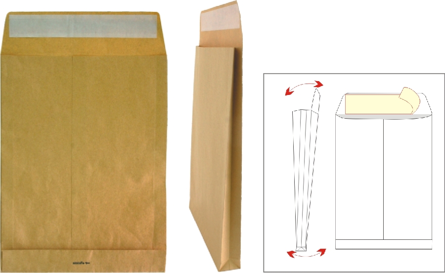Koverta B4 sa prosirenjem 25x35,3x4 natron 120gr