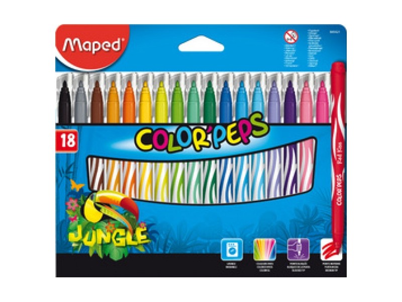 Flomasteri 1/18 JUNGLE Maped