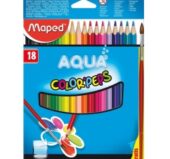 Drvene bojice akvarel 18 + četkica Maped