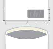 Koverta za mašinsku insertaciju 114X230 80gr desni prozor