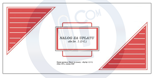 Nalog za uplatu 1+2 Obrazac br. 1