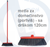 Metla za domaćinstvo sa drškom portviš
