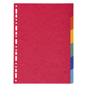 Pregrada kartonska A4 kolor 6 listova