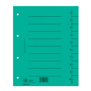 Pregradni karton A4 zeleni