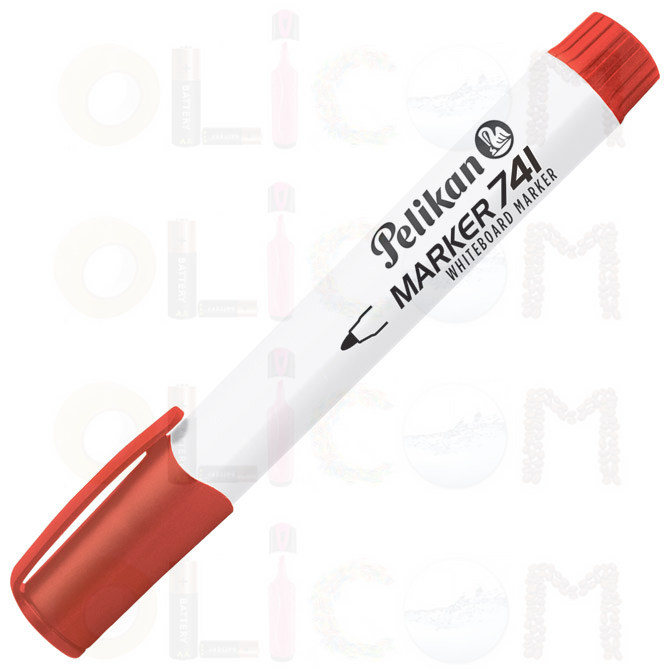 Marker za belu tablu punjivi okrugli vrh 741 Pelikan 817998 crveni