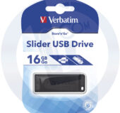 USB 16Gb Drive Slider Verbatim 98696 crna blister memorija