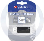 USB 64Gb PinStripe Verbatim 49065 crna blister