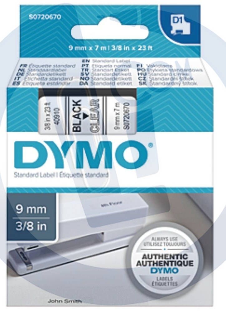 Dymo traka D1 9mmx7m crno na providno