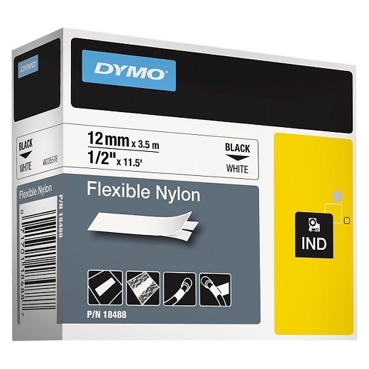 Dymo traka IND FLEX 12mmx3.5m crno na žuto