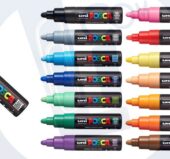 Paint marker Uni PC-7M u setu 15 komada na bazi vode
