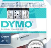 Dymo traka D1 19mmx7m crna na providnom