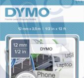 Dymo traka D1 najlon 12mmx3.5m crno na belo