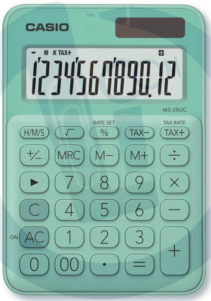 Kalkulator stoni Casio MS20 GN Zeleni digitron