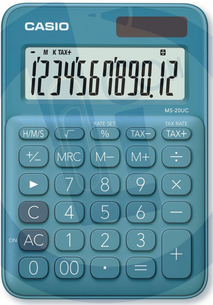 Kalkulator stoni Casio MS20 BU Plavi digitron
