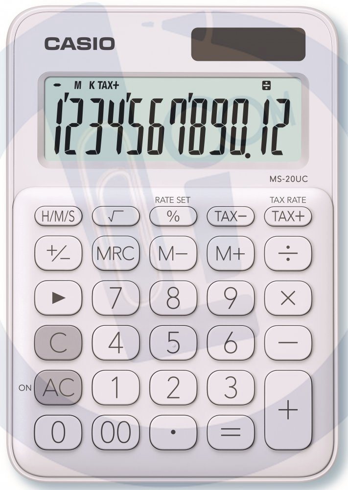 Kalkulator stoni Casio MS20 WE Beli digitron