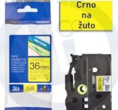 Brother traka TZe-661 36mm crno na žuto
