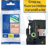 Brother traka TZe-B51 24mm crno na fluoroscentno narandžasto