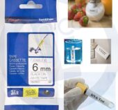 Brother traka TZe-FX211 6mm crno na belo FLEXI ID