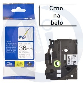 Brother traka TZeFX261 36mm crno na belo FLEXI ID
