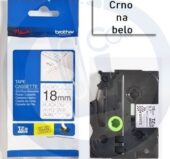 Brother traka TZe-SE4 18mm crno na belo SECURITY