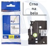 Brother traka TZe-FX241 18mm crno na belo FLEXI ID