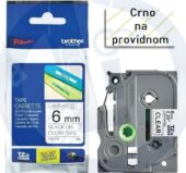 Brother traka TZe-111 6mm crno na providnom