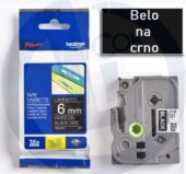 Brother traka TZe-315 6mm belo na crno