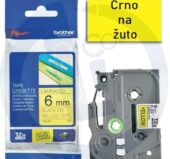 Brother traka TZe-611 6mm crno na žuto