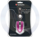 Miš usb optički Mini travel 3tipke Verbatim 49021 roze blister