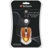 Miš USB optički Mini travel 3tipke Verbatim 49023 narandžasti blister
