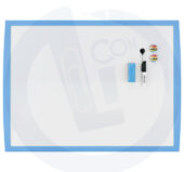 Bela tabla sa plavim ramom 58,5x43cm