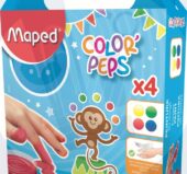 Boje za prste za vrtić 80g x 4 MAPED