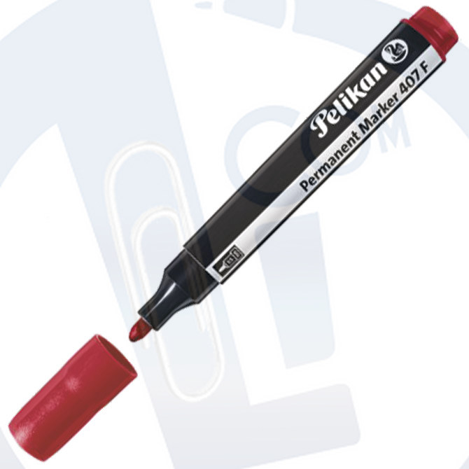 Marker permanentni crveni 1,5-3mm okrugli vrh 407F Pelikan