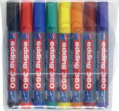 Marker za belu tablu 360 1,5-3mm, zaobljeni, set 1/8 Edding sortirano