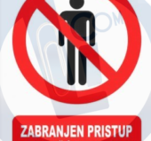 Zabranjen pristup neovlašćenim licima nalepnice 200x300mm