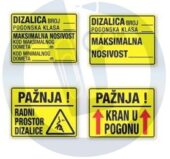 Pažnja dizalica-kran 300x400mm plastična tabla