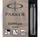 Patrone za naliv pero mini QUINK crna 1/6 Parker