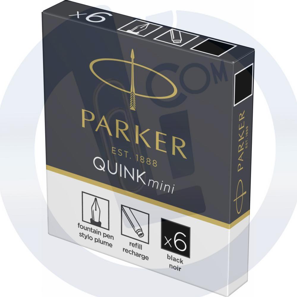 Patrone za penkalo Parker mini QUINK crna 1/6