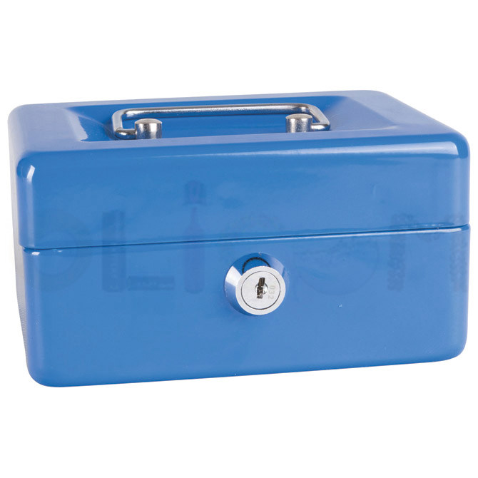 Metalna kasa za novac plava