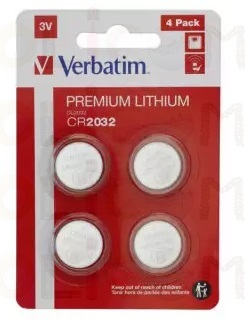 Baterija litijum dugmasta 3V CR2032 Verbatim 1/4