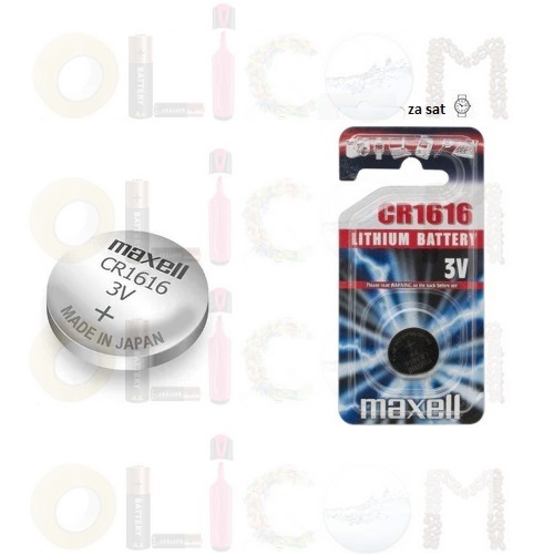 Baterija CR1616 alkalna blister Maxell
