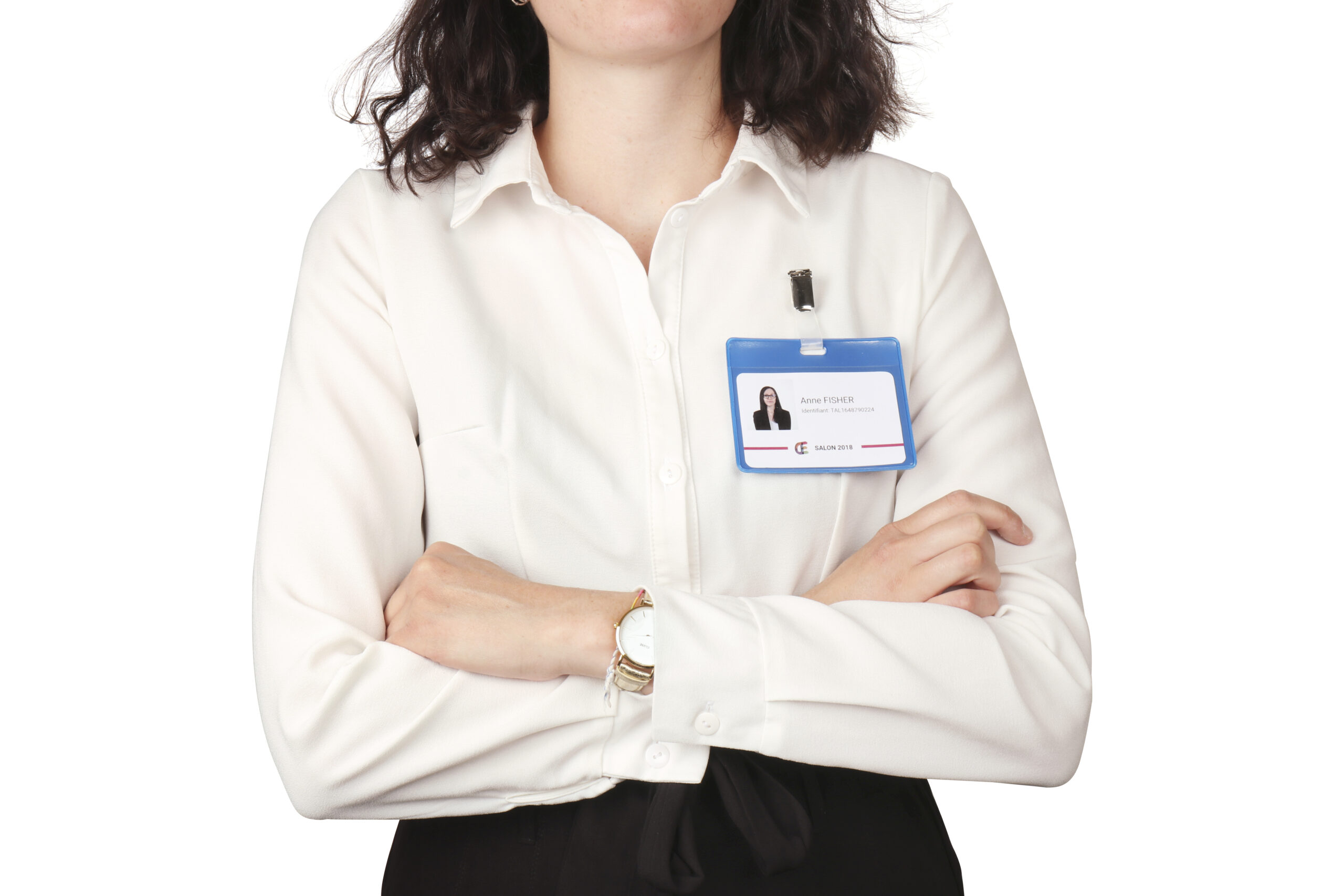 Bedž za ID kartice PVC, 82,5x103mm, sa štipaljkom 1/25 Tarifold