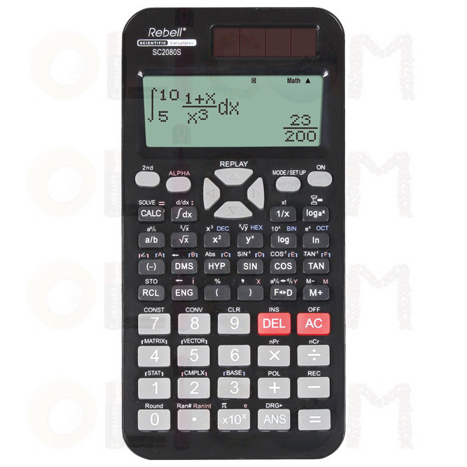 Kalkulator tehnički rezolucije 31x96 tačaka 417 funkcija Rebell RE-SC2080S BX crni