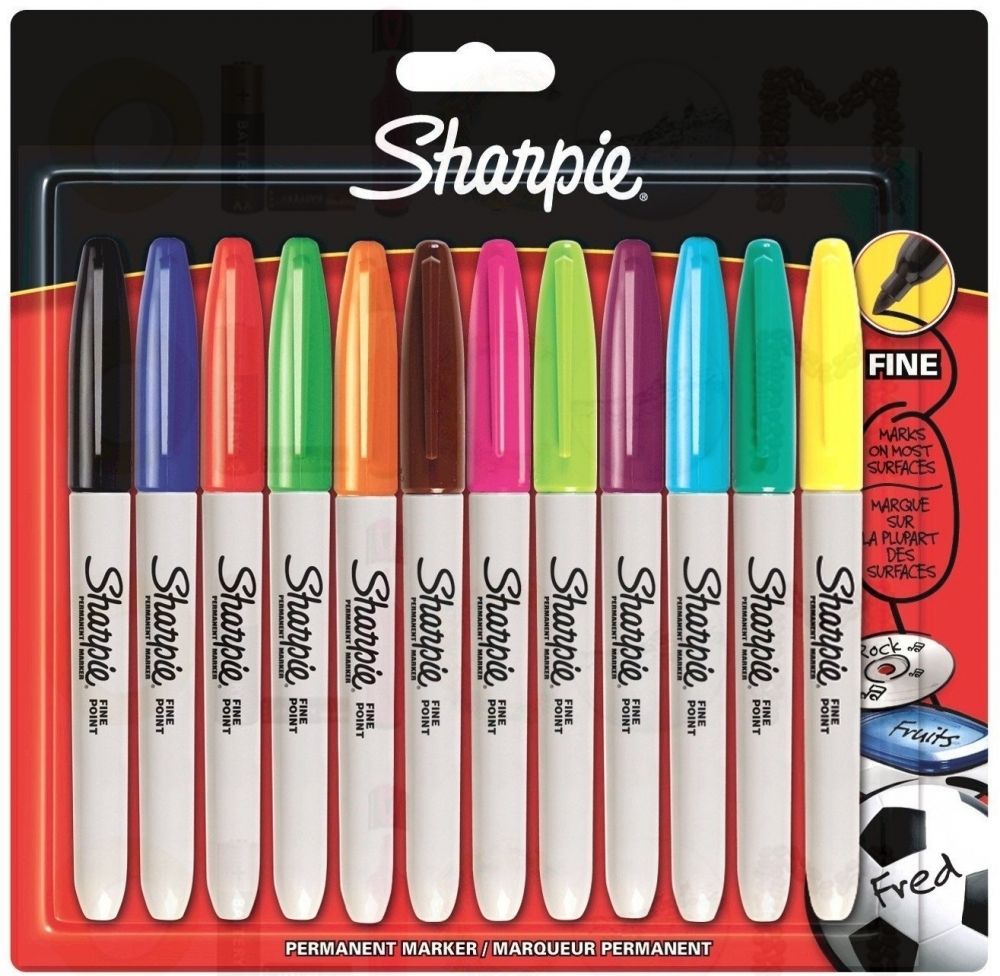Permanentni marker Sharpie fine 12 boja 0,9mm
