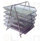 Polica za dokumenta 5 nivoa žičana srebrna